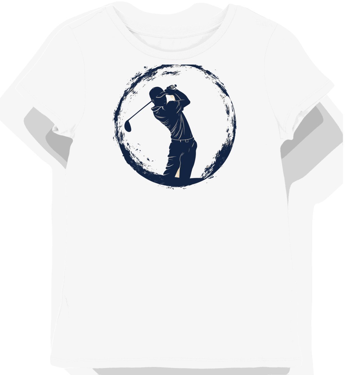 Koszulka damska biała z grafiką vintage golfisty XL