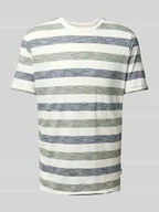Koszulki męskie - T-shirt z prążkowanym, okrągłym dekoltem model ‘JELANI’ - miniaturka - grafika 1
