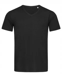 Koszulka męska bawełniana T-shirt w serek Stedman V-Neck ST9010 Black XXL - Koszulki męskie - miniaturka - grafika 1