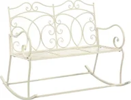 Ławki ogrodowe - Elior bujana ławka ogrodowa Dion, biała 4159 - miniaturka - grafika 1