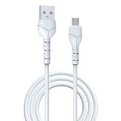 Kable USB - Devia Kabel Kintone USB - MicroUSB 1,0 m 2,1A biały - miniaturka - grafika 1