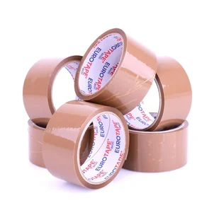 Taśma pakowa akryl cicha, brąz 48x60 6 szt. - Taśmy klejące - miniaturka - grafika 1