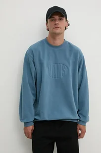 Vans bluza polarowa kolor niebieski gładka VN000HPSJCN1 - Bluzy męskie - miniaturka - grafika 1