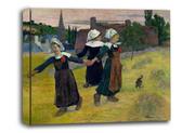 Obrazy i zdjęcia na płótnie - Breton Girls Dancing, Pont-Aven, Paul Gauguin - obraz na płótnie Wymiar do wyboru: 60x40 cm - miniaturka - grafika 1
