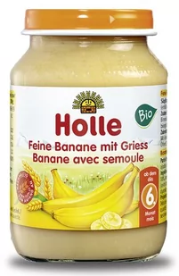 Holle Baby Deserek Delikatny banan z grysikiem 190 g - Desery dla dzieci - miniaturka - grafika 1