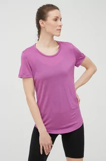 Koszulki i topy damskie - Icebreaker T-shirt sportowy Sphere II kolor fioletowy - grafika 1