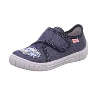 Kapcie damskie - Superfit Bill kapcie chłopięce, Niebieski, szary 8080, 34 EU - miniaturka - grafika 1