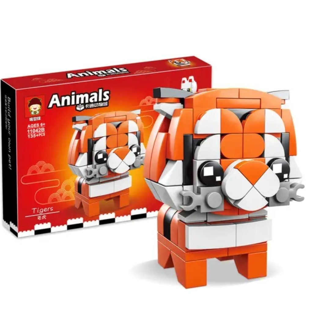 Klocki konstrukcyjne z serii ANIMALS TYGRYS 135 elem.
