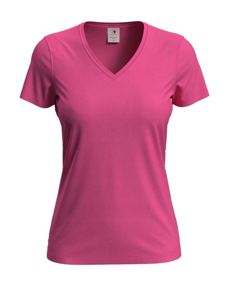 Koszulka damska T-shirt damski Stedman V-neck ST2700 Sweet Pink L