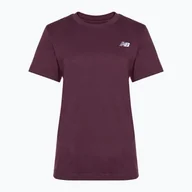 Koszulki i topy damskie - Koszulka damska New Balance Essentials Jersey plum brown - miniaturka - grafika 1