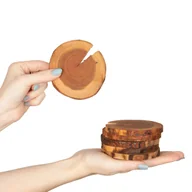 Tace i patery - Zestaw 6 Szt Okorowanych Podkładek Na Stół Śr. 9-12 Cm Drewno Czeremchy Olejowany Naturalny Pdop_0912X10_Do6 / Wamar-Sosenka - miniaturka - grafika 1