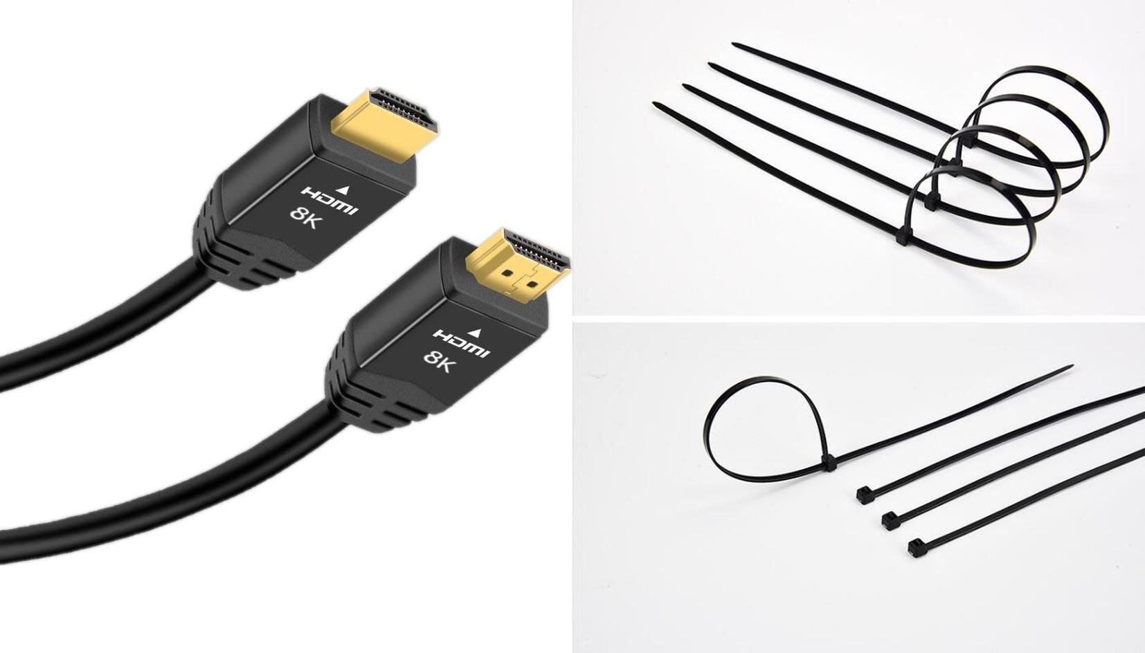 Kabel Mozos Kabel Mozos HDMI - HDMI 3m czarny HD218K-3M + Opaska zaciskowa Czarny 100 sztuk MCABLE-L