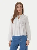 Bluzki damskie - ONLY Bluzka Lennyo 15366732 Biały Regular Fit - miniaturka - grafika 1