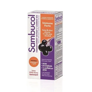Sequoia SP. Z O.O. Sambucol Immuno Forte Syrop Standaryzowany ekstrakt z czarnego bzu 120 ml - Przeziębienie i grypa - miniaturka - grafika 1