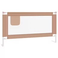 Zabezpieczenia dla dzieci - vidaXL Barierka do łóżeczka dziecięcego, taupe, 150x25 cm, tkanina - miniaturka - grafika 1