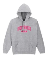 Bluzy damskie - Bluza z kapturem Zamyślony 24/7 Overthinker Szara XXL - miniaturka - grafika 1