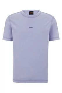 Koszulki męskie - BOSS Męski T-shirt Tokks z bawełnianego dżerseju z nadrukiem logo, bez S, Light/Pastel Purple538, S - grafika 1