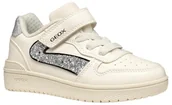Buty dla dziewczynek - Geox J Washiba Girl A dziewczęce sneakersy, srebrny, 30 EU - miniaturka - grafika 1
