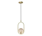 Lampy sufitowe - Żyrandol na lince CORDEL 1xG9/28W/230V mosiądz/dymny beżowy - miniaturka - grafika 1