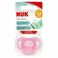 Smoczki uspokajające - Nuk Smoczek uspokajający silikonowy 0-6m Sensitive 10729139 - miniaturka - grafika 1