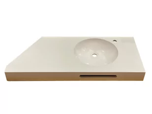 Umywalka Nablatowa Prawa, Nieregularna, Biała, 110 X 86 Cm, Polski Producent / Idealstones - Umywalki - miniaturka - grafika 1