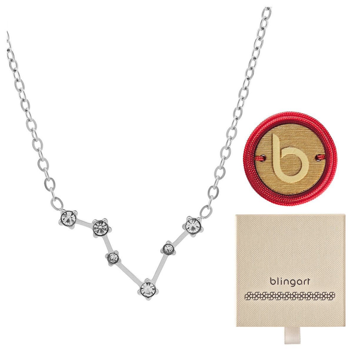 Naszyjnik łańcuszek celebrytka KONSTELACJA RYBY zn