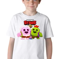 Moda i Uroda OUTLET - KOSZULKA DZIECIĘCA T-SHIRT BRAWL STARS SPIKE LEON BAWEŁNA 140 P142 - miniaturka - grafika 1