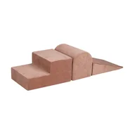 Suche baseny - MEOWBABY Piankowy Plac Zabaw, 3-Elementowy Zestaw do Zabawy dla Dziecka, Velvet, Beżowy - miniaturka - grafika 1