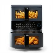 Frytkownice - Frytkownica Beztłuszczowa Dwukomorowa 6.5L 3.5L 2500W 10 Programów AR3 - miniaturka - grafika 1