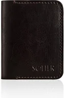 Portfele - Solier Cienki skórzany męski portfel SOLIER SLIM BRĄZ LAILA - miniaturka - grafika 1