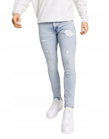 LEVI'S NIEBIESKIE JEANSY Z DZIURAMI MĘSKIE W30 ZGS