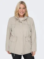 Kurtki damskie - ONLY Carmakoma Parka New Starline 15278695 Beżowy Regular Fit - miniaturka - grafika 1