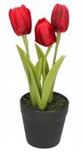 Sztuczne kwiaty - Tulipany Bukiet Tulipanów Kwiaty Gumowe Jak Żywe - miniaturka - grafika 1