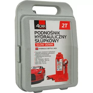 Podnośnik hydrauliczny słupkowy 2T Slow Down 4CAR - Narzędzia samochodowe - miniaturka - grafika 1