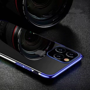 Clear Color case żelowy pokrowiec etui z metaliczną ramką Samsung Galaxy A52s 5G / A52 5G / A52 4G czarny - Etui i futerały do telefonów - miniaturka - grafika 2