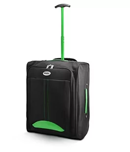 KEPLIN Lekka torba podróżna z dopuszczeniem do kabiny na kółkach lekka walizka na kółkach zatwierdzona torba podróżna walizka, Czarny/zielony, 34cm, Zielony - Walizki - miniaturka - grafika 1