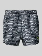 Kąpielówki męskie - Spodenki kąpielowe o kroju slim fit z nadrukiem z logo - miniaturka - grafika 1