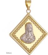 Wisiorki - Zawieszka złota Medalik pr.585 - miniaturka - grafika 1