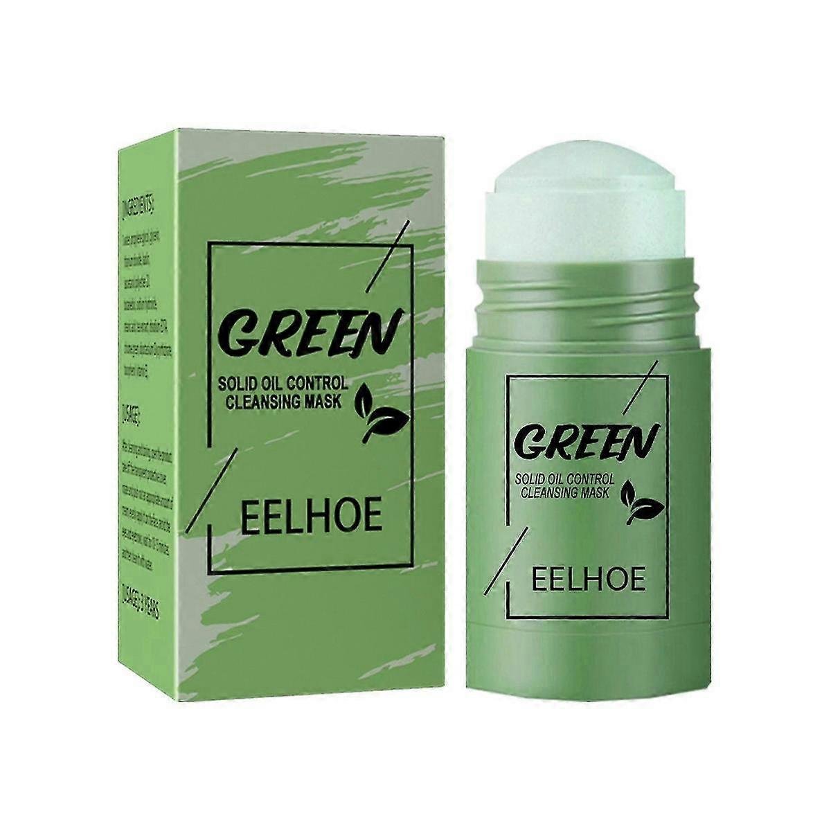 EELHOE Zielona herbata i bakłażan Stała maska, głębokie oczyszczanie twarzy, nawilżający i ujędrniający rozmaz skóry
