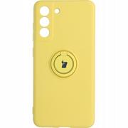 Etui i futerały do telefonów - Bizon Etui Case Silicone Ring Galaxy S21 FE żółte BCSRGALS21FEYW - miniaturka - grafika 1