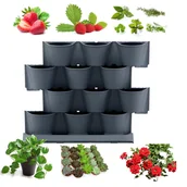 Donice - Doniczka modułowa truskawki zielona ściana zielnik - miniaturka - grafika 1