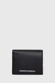 Portfele - Calvin Klein portfel skórzany męski kolor czarny - grafika 1