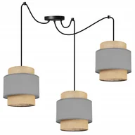 Lampy sufitowe - Lampa sufitowa wisząca Boho Pająk loft 4xE27 abażur juta szary Light Home LH - miniaturka - grafika 1
