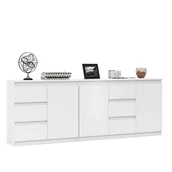 Komody - Komoda Natalia 200cm BIAŁY MAT - miniaturka - grafika 1
