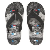Klapki i japonki męskie - Japonki Tommy Jeans Tjm Elevated Beach Sandal EM0EM01561 Czarny - miniaturka - grafika 1