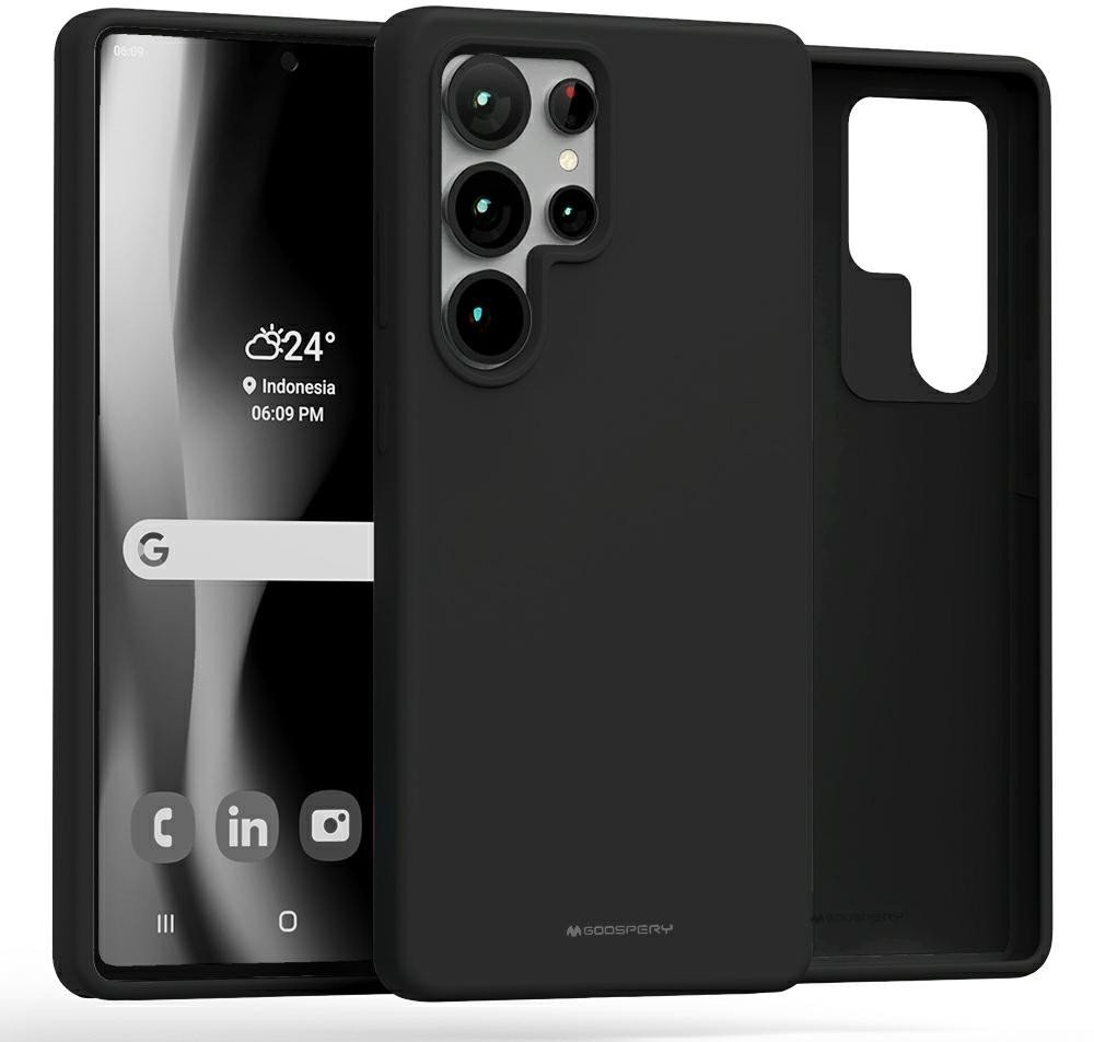 Etui Mercury Pure MagSafe Silicone do Samsung Galaxy S25 Ultra czarny