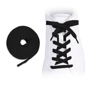 Sznurówki płaskie 7 mm Czarny 180 cm - Akcesoria obuwnicze Sznurówki płaskie 7 mm Czarny 180 cm - Akcesoria obuwnicze - miniaturka - grafika 1