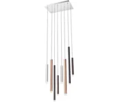 Lampy sufitowe - Redo 01-2049 - LED Żyrandol na lince MADISON 8xLED/4W/230V chrom błyszczący/czarne/miedź - miniaturka - grafika 1