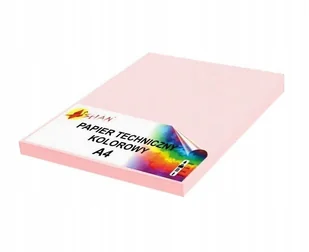 Papier techniczny A4 300g różowy pastelowy v2 50 arkuszy - Szkolne artykuły papiernicze - miniaturka - grafika 1