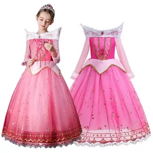 Strój Przebranie Sukienka Aurora Śpiąca Królewna 104/110 - Stroje karnawałowe - miniaturka - grafika 1